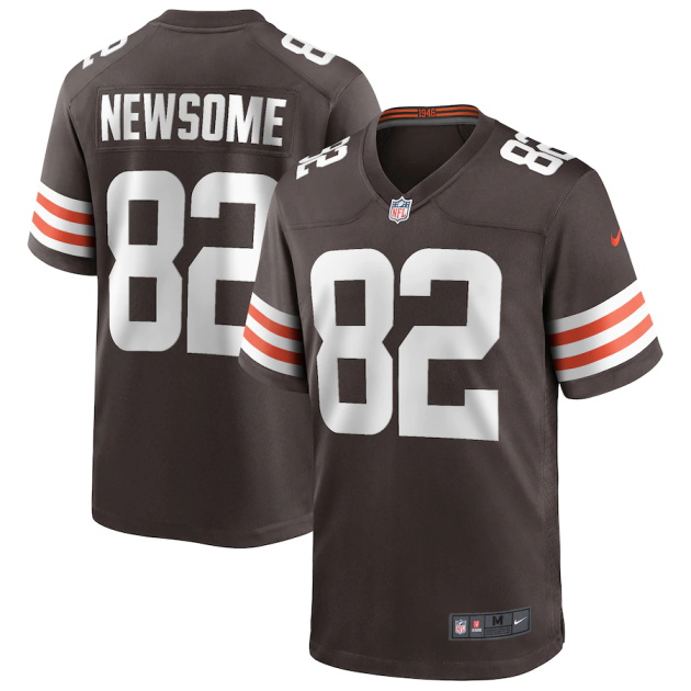 mens nike ozzie newsome brown cleveland browns game retired player jersey